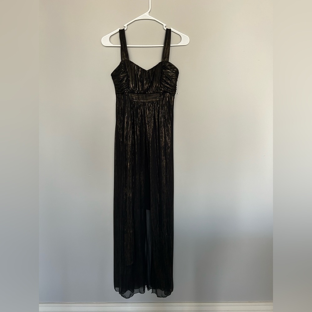 Long black and gold dress